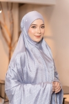 Telekung Aluna Silver Blue